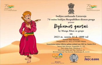 Dykumos garsai, or the Sounds of the Indian Desert, to be heard in Lithuania next week